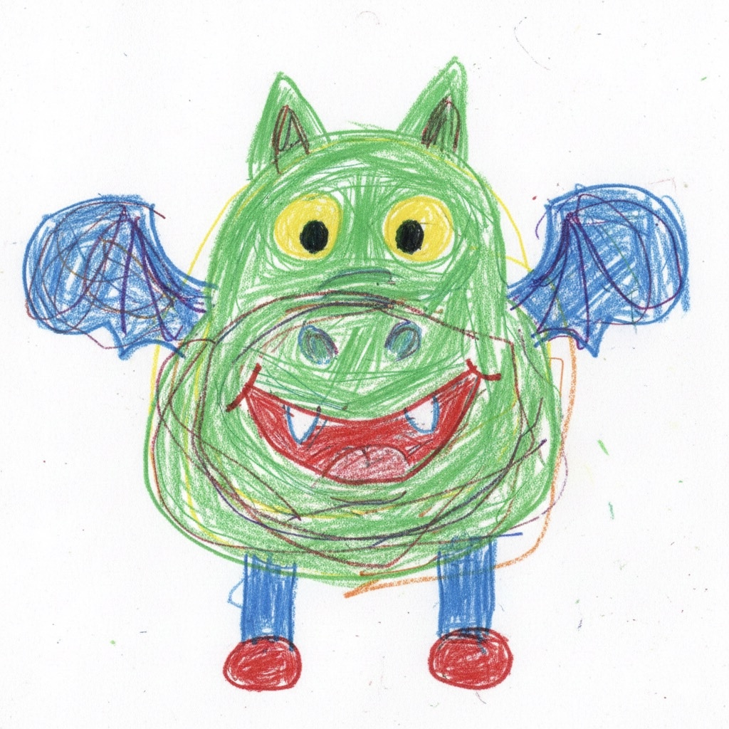 Simple crayon sketch